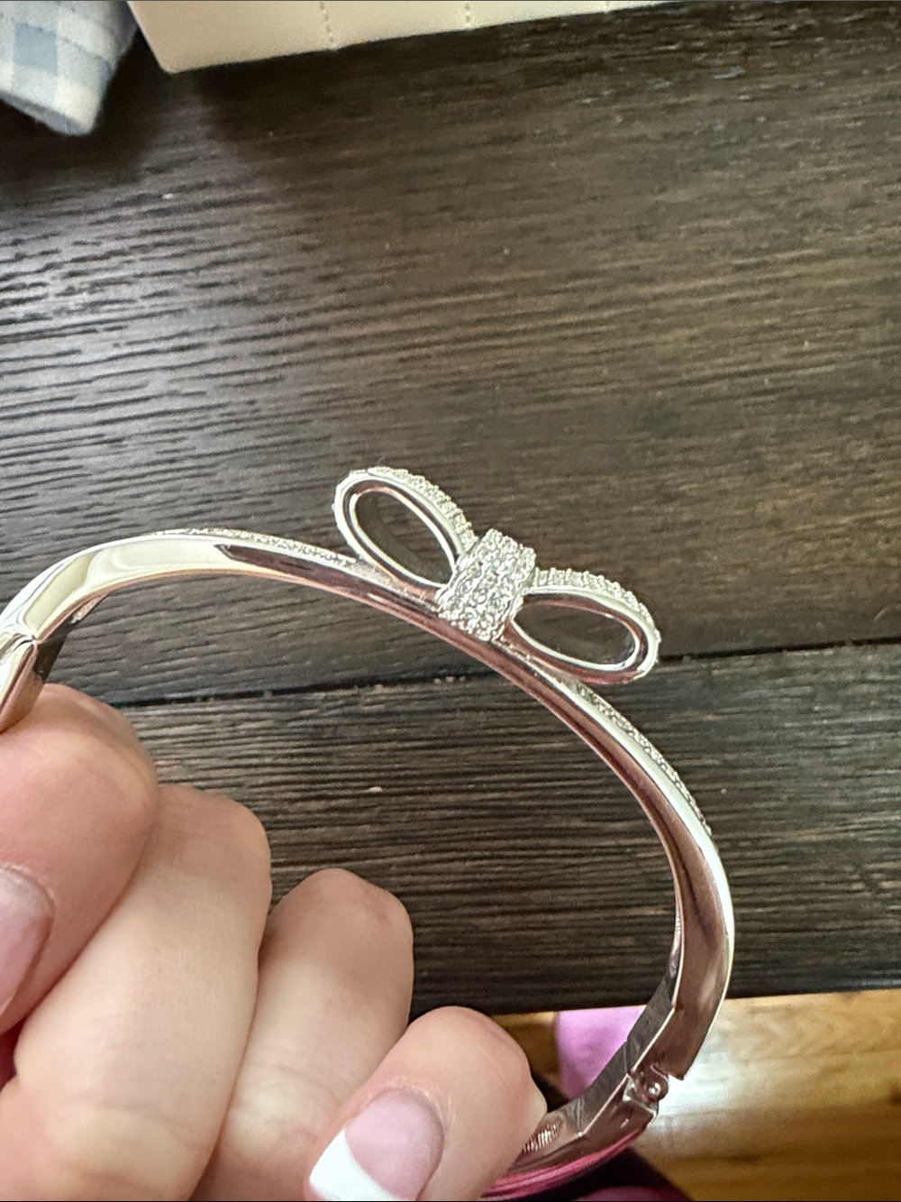 Swarovski Pave Bow Bangle - Picture 7 of 9